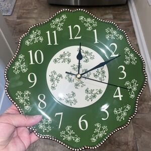 Temptation Green Floral Lace Clock KFI-xMG-EA000324